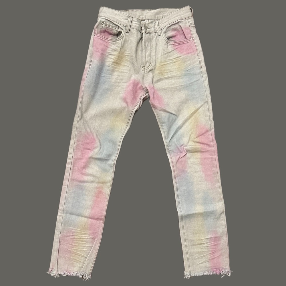 MNML Jeans 29” Grey With Multi Color Detail